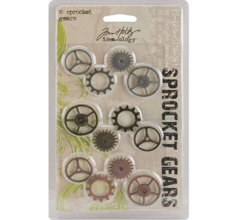 Tim Holtz Idea-ology Metal Sprocket Gears - 12 Piece