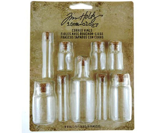 Tim Holtz Idea-ology Corked Vials - 9 Piece