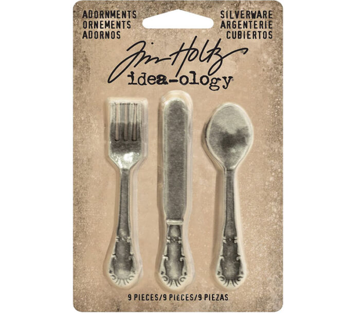 Tim Holtz Idea-ology Adornments Silverware - 3 Piece