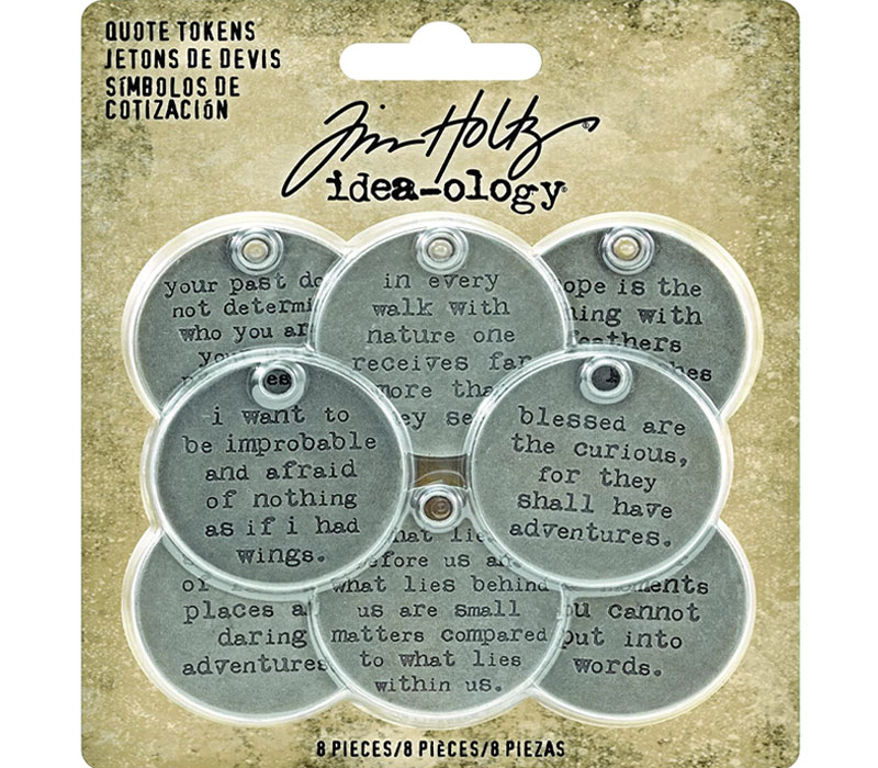 Tim Holtz Idea-ology Quote Tokens - 8 Piece