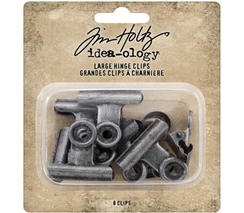 Tim Holtz Idea-ology Hinge Clips - Large - 8 Piece