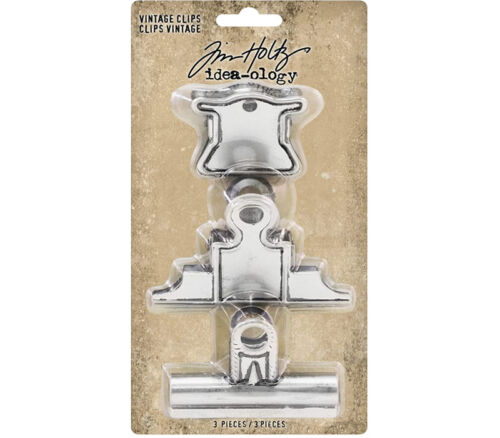 Tim Holtz Idea-ology Vintage Clips - 3 Piece