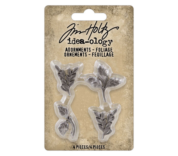 Tim Holtz Idea-ology Metal Adornments Foliage - 4 Piece