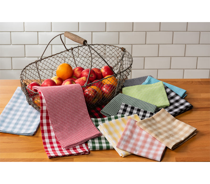 Design Imports CAMZ10628 Tango Red Logger Check Dish Towel