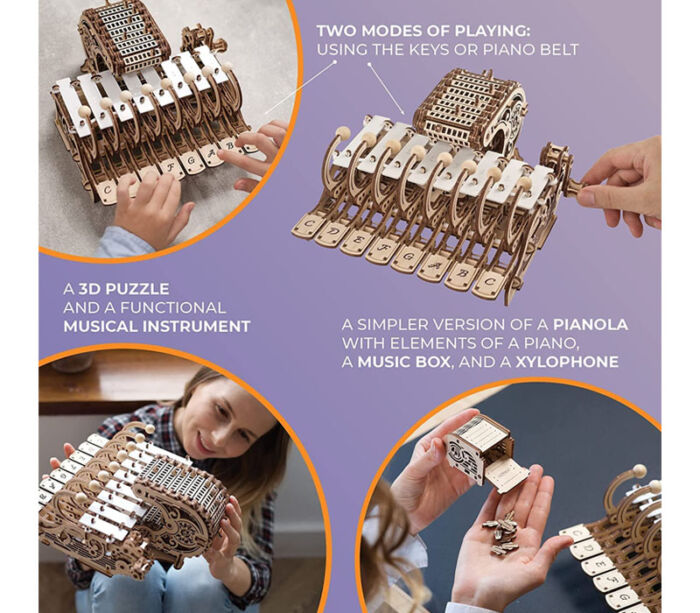 Ugears Puzzle Model Kit - Mechanical Celesta - Image 3