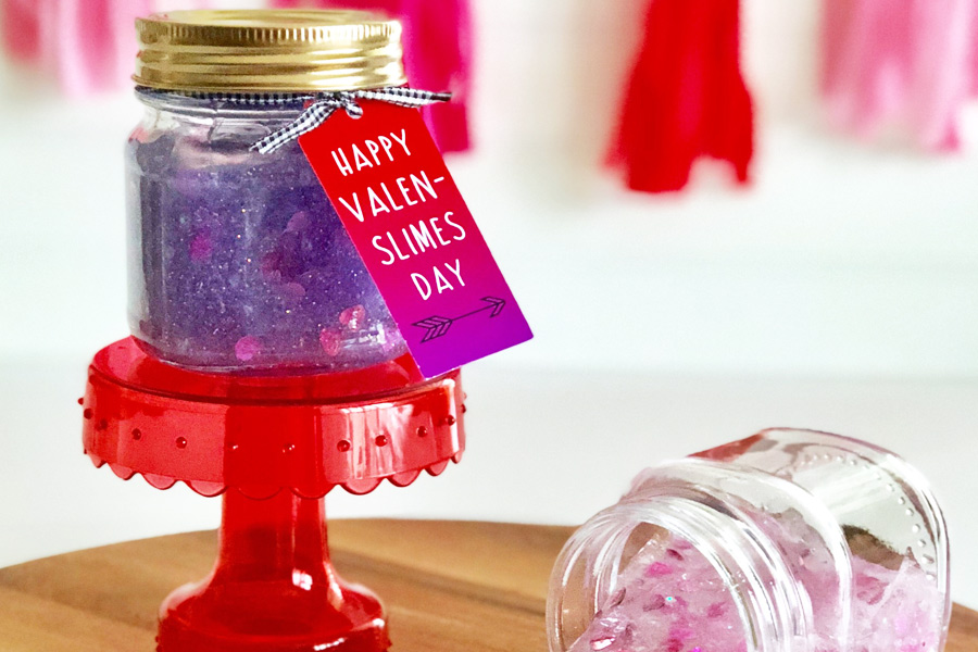 Valen-Slime for your Valentine – Free Printable Tags for Slime