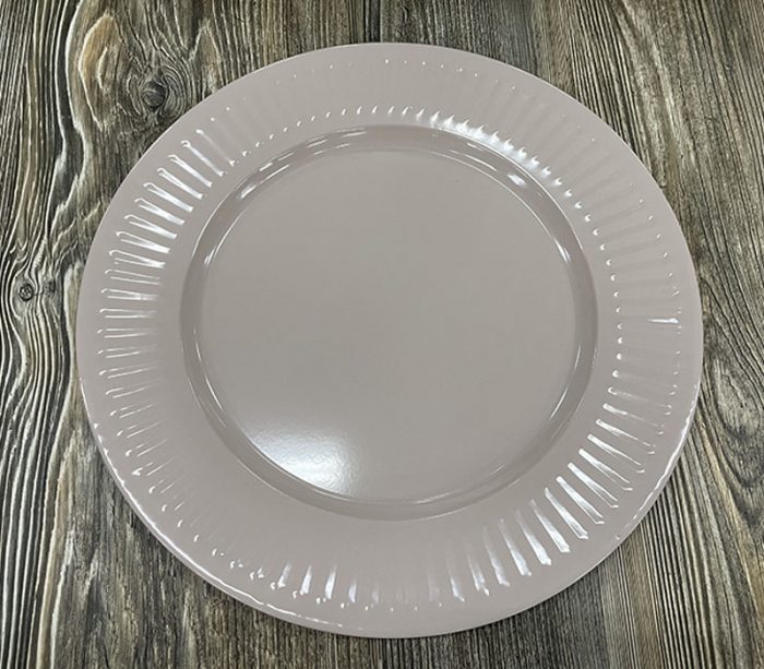 Round Metal Plate - Pink