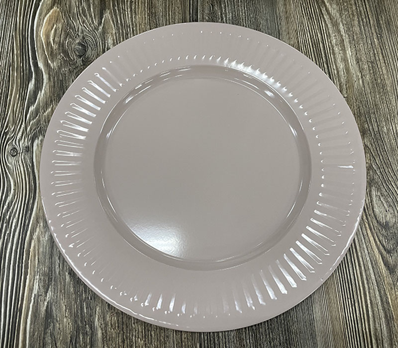 Round Metal Plate - Pink