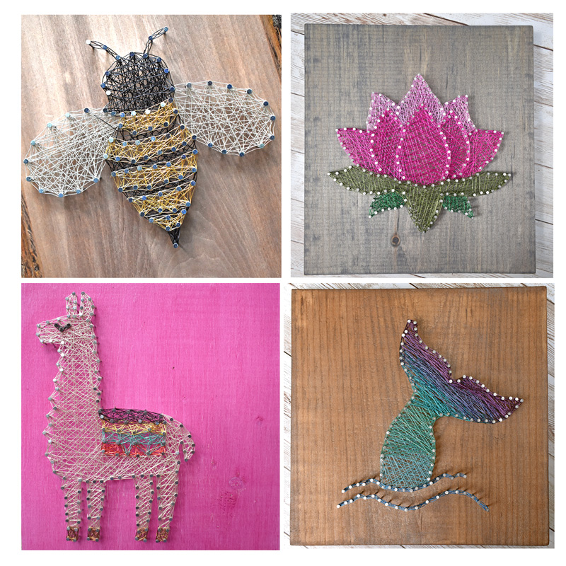 Create String Art with Colorful Wire