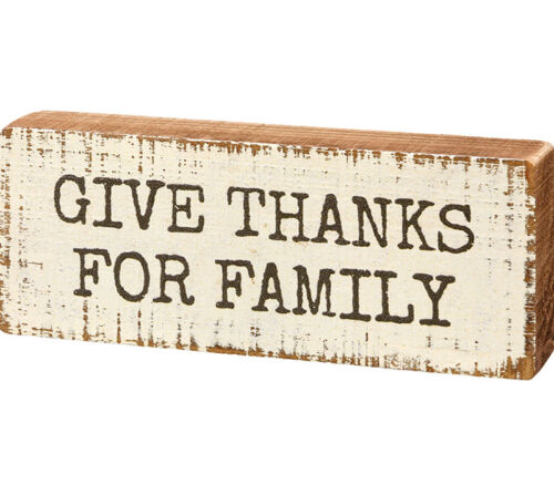 Block Sign - Give Thanks for Family