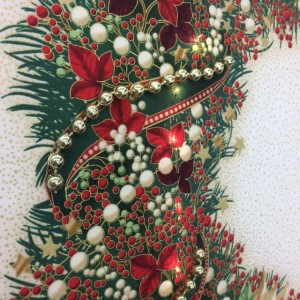 wreath canvas close up