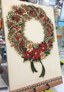 wreath christmas canvas