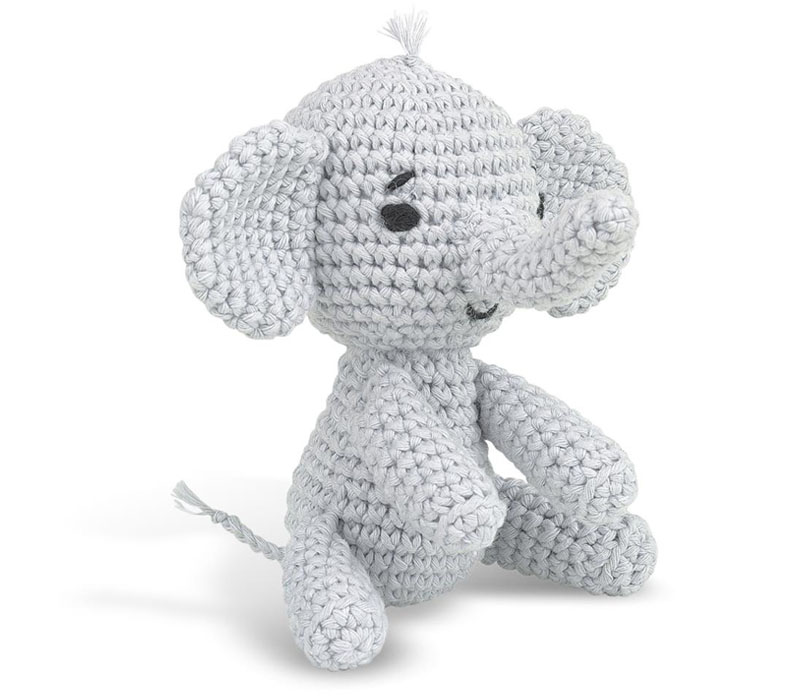 Ross the Elephant Red Heart Amigurumi