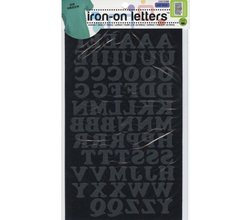 Dritz Iron On Letters Cooper 3/4-inch Black
