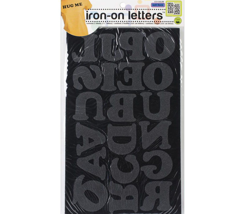 Dritz Iron On Letters Cooper 1-1/2-inches Black