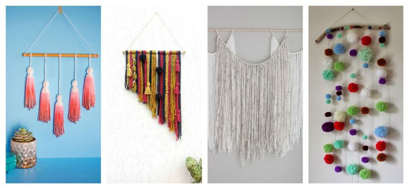 The trend of yarn wall art hangings