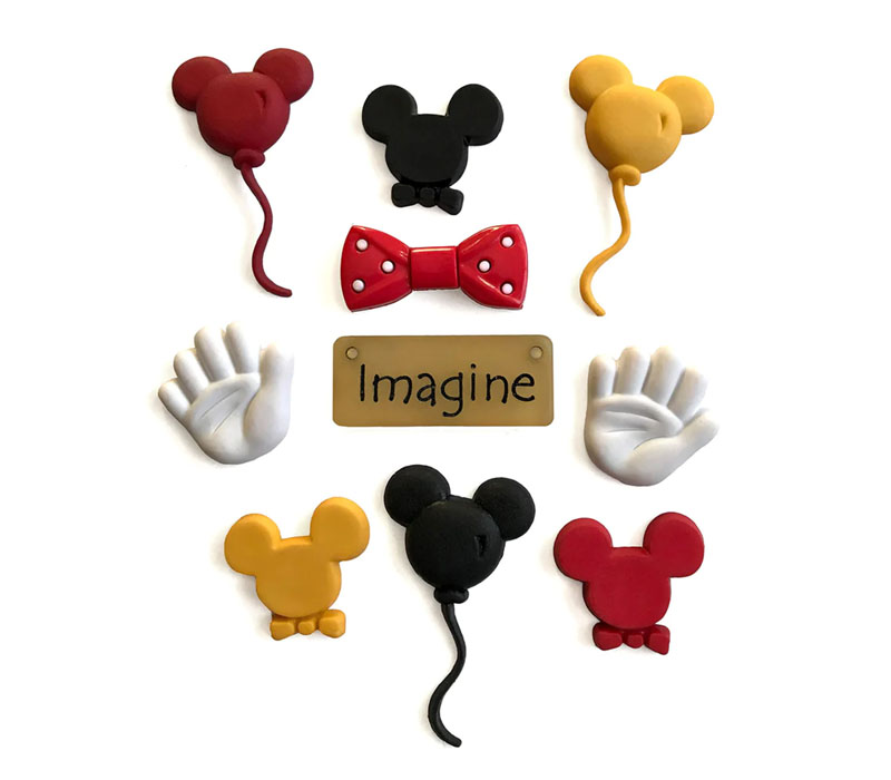 Novelty Buttons Mouse Ears Theme Pack #4308