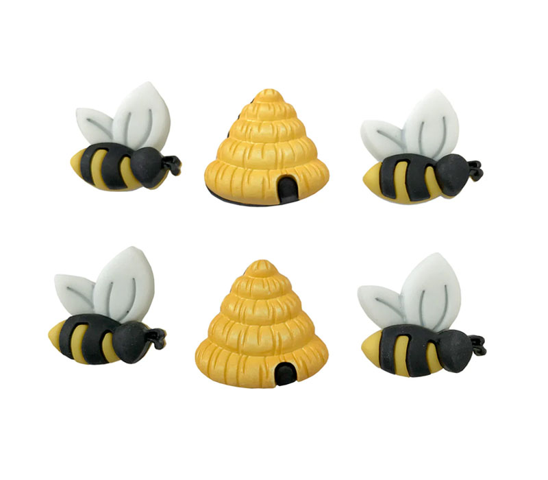 Novelty Buttons Busy Bees #SF100