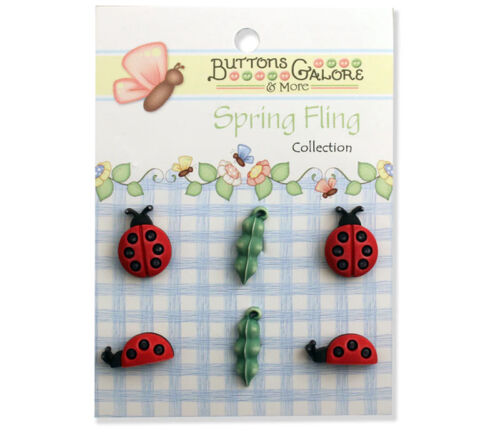 Novelty Buttons LadyBugs #SF101