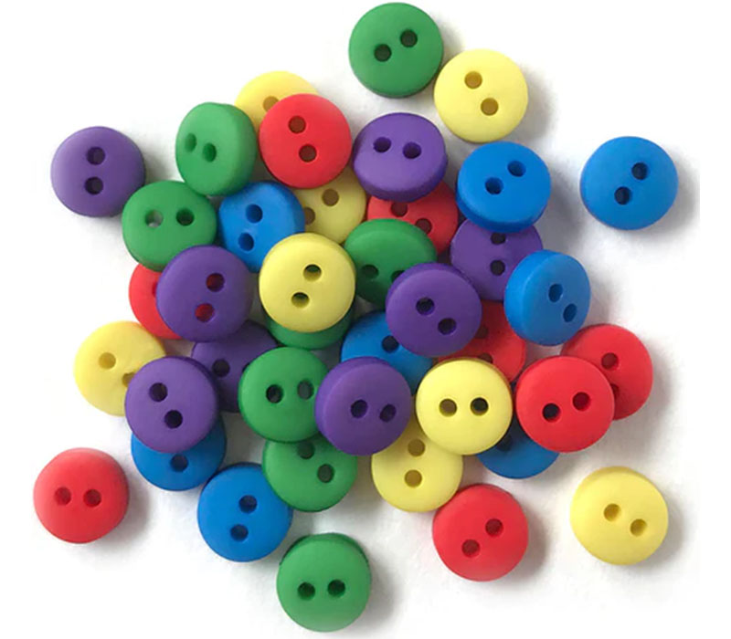 Tiny Buttons Primary Colors Round #TB1347