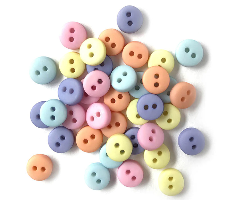 Tiny Buttons Pastel Colors #TB1348