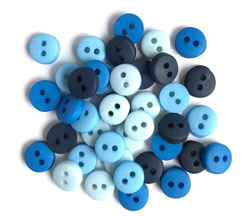 Tiny Buttons Blues Round #TB1354
