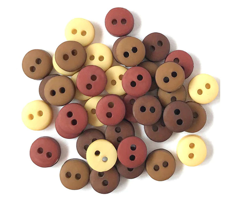 Tiny Buttons Natural Round #TB1567