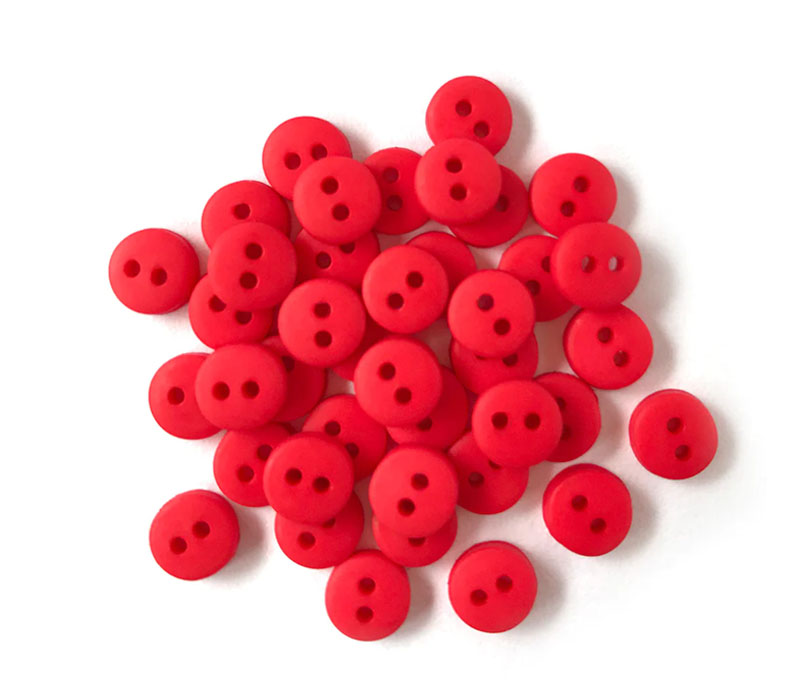 Tiny Buttons Red #TB1590
