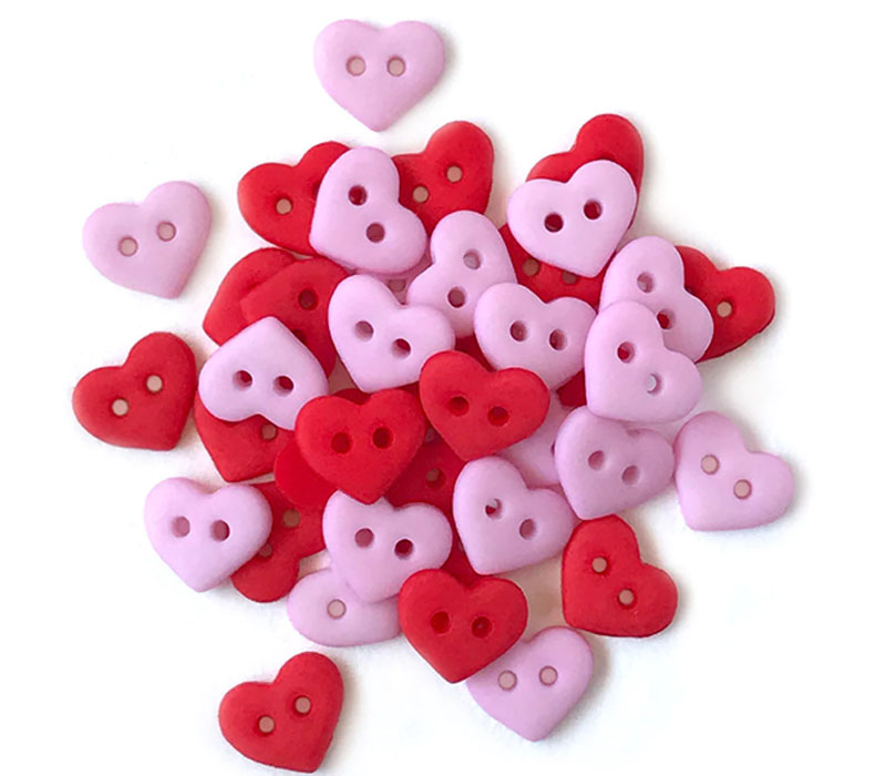 Tiny Buttons Valentine Hearts #TB1827