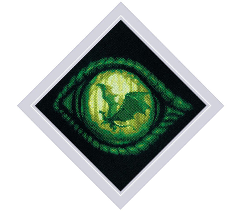 Dragon Eye 7.75-inch by 7.75-inch Cross Stitch Kit #R2162