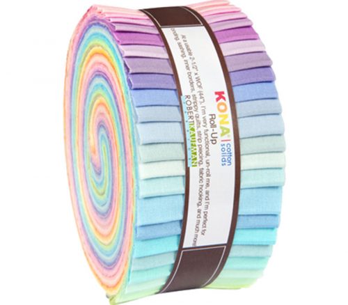 Kona Solid Cotton 2.5-inch strips - Pastel