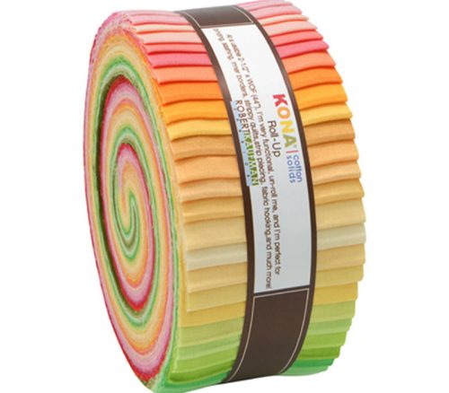 Kona Solid Cotton 2.5-inch strips - Sunrise