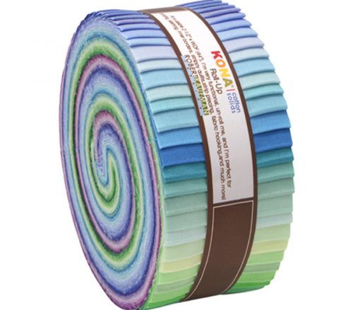Kona Solid Cotton 2.5-inch strips - Sunset