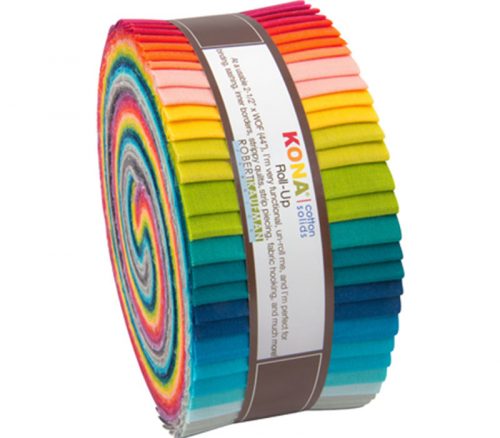 Kona Solid Cotton 2.5-inch strips - Elizabeth Hartman