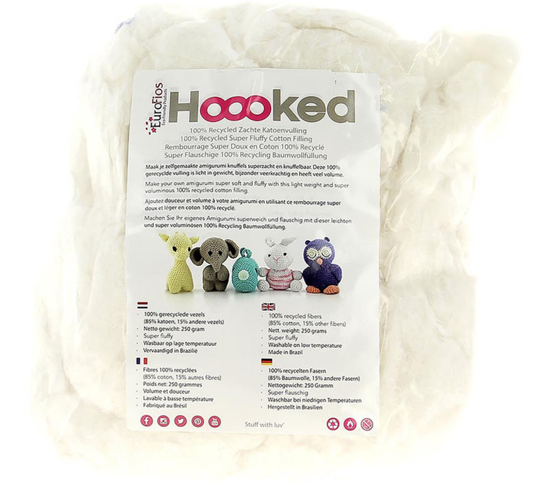 Hooked Recycled Fluffy Cotton Filling Pearl #FLO08 02